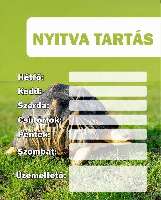 TÁBLA NYITVATARTÁS 2, 20X25