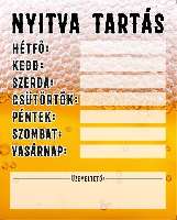 TÁBLA NYITVATARTÁS 5, 20X25