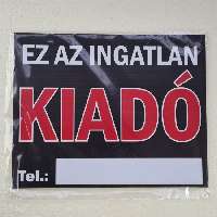 TÁBLA EZ AZ INGATLAN KIADÓ, 30X24