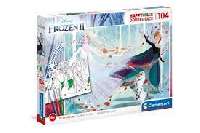 JÁTÉK PUZZLE SZÍNEZHETŐ DUPLA, SUPERCOLOR , 104 DB-OS, FROZEN 2