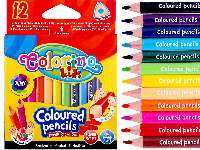 SZÍNES CERUZA COLORINO, 12 DB-OS, MINI TRIO 8,9 CM