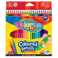 SZÍNES CERUZA COLORINO HEXAGONAL, KIDS 24 DB-OS