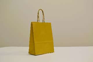 PAPÍRTÁSKA SODROTTFÜLES, 18X22, ARANY