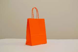 PAPÍRTÁSKA SODROTTFÜLES, 22X31, NARANCS