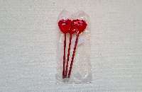 GOLYÓSTOLL, DUPLA SZÍV ALAKÚ , SZIVACSOS DÍSZÍTÉSSEL