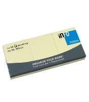 JEGYZETTÖMB ÖNTAPADÓS, INFO, 40 MM X 50 MM, 100 LAPOS, 3DB/CSOMAG, SÁRGA