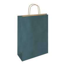 PAPÍRTÁSKA SODROTTFÜLES, 22X31, SÖTÉTZÖLD