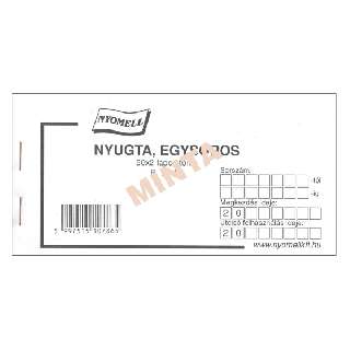 B.15-40/V NYUGTA EGYSOROS, 50X2 PÉLDÁNYOS, 140X70 MM