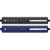 VONALZÓ 15 CM FABER CASTELL, MŰANYAG,FLEXIBILIS PÖTTYÖS, KÉK,FEKETE