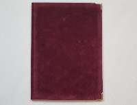 OKLEVÉLTARTÓ A/4, PLÜSS, FÉM SARKAS, BORDÓ