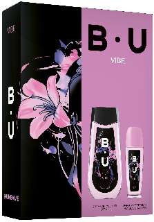 AJÁNDÉKCSOMAG, B.U. NŐI, VIBE, TUSFÜRDŐ 300 ML+ EDT 75 ML
