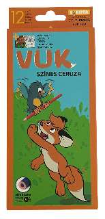 SZÍNES CERUZA VUK CREATIVE JUNGLE, 12 DB-OS, HATSZÖGLETŰ