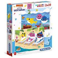 JÁTÉK PUZZLE, BABY SHARK 2X20 DB-OS