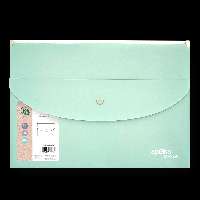IRATTASAK CIPZÁRRAL ÉS PATENTTAL A/4, 33X23,5 CM, MENTA ZÖLD