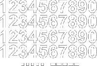 ÖNTAPADÓS SZÁMOK, 3 CM, FEKETE