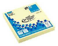 JEGYZETTÖMB ÖNTAPADÓS, INFO, 75 MM X 75 MM, 100 LAPOS, SÁRGA