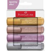 SZÖVEGKIEMELŐ FABER-CASTELL 1546, 4 DB-OS, 2024, METÁL SZÍNEK