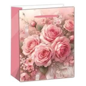 AJÁNDÉKTASAK, 31X42CM, RÓZSACSOKOR