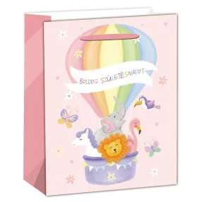 AJÁNDÉKTASAK, 26X32CM, HŐLÉGBALLON RÓZSASZÍN