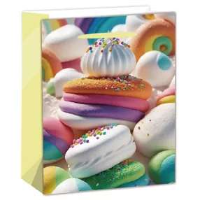 AJÁNDÉKTASAK, 26X32CM, HABOS MACARON