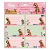 FÜZETCÍMKE, CSOMAGOLT, 3X6 DB/CSOM, CUTE ANIMALS DOGGIE