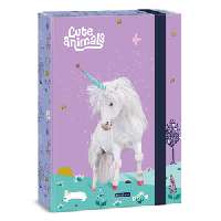 FÜZETBOX A/4, CUTE ANIMALS UNCORN