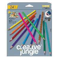 SZÍNES CERUZA CREATIVE JUNGLE, 12/24 DB-OS, KÉTVÉGŰ