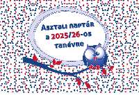 ASZTALI TANÉVES NAPTÁR, 2025-2026