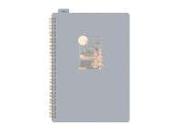 SPIRÁL FÜZET VONALZÓVAL, VONALAS, A/4, 80 LAPOS, SZÜRKE