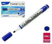 TÁBLA ÉS FLIPCHART MARKER DELI, 2-3 MM GÖMBÖLYŰ, KÉK