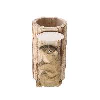 ÍRÓSZERTARTÓ MANU, KÉZZEL FARAGOTT FA, EREDETI ÁLLATMOTÍVOMMAL, MÓKUS