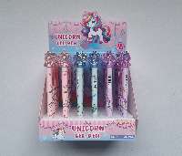 GOLYÓSTOLL, KRISTÁLY UNIKORNIS, NYOMÓGOMBOS, KÉK ÍRÁS