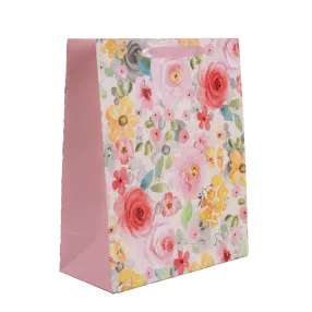 AJÁNDÉKTASAK, 26X32CM, VIRÁGOK