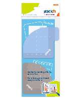 JEGYZETTÖMB ÖNTAPADÓ ZSEBEK STICKY, 70X70 MM / 70X82 MM, 10 LAP, KÉK-SZÜRKE