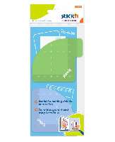 JEGYZETTÖMB ÖNTAPADÓ ZSEBEK STICKY, 70X70 MM / 70X82 MM, 10 LAP, KÉK-ZÖLD