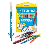 FILCTOLLKÉSZLET MITAMA 24 DB-OS, MOSHATÓ, HÁROMSZÖG ALAKÚ FOGÓRÉSZ, 0,3 MM HEGYVASTAGSÁG