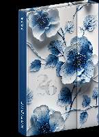 HATÁRIDŐNAPLÓ 2026 5412-PO, MÁGNESES, HETI, PORCELAIN FLOWER