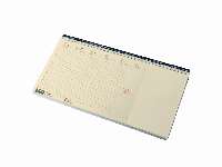 ASZTALI NAPTÁR 2026 7942-11, FEKVŐ, 320x155 BLOKKTÖMBÖS, CHAMOIS FEKETE