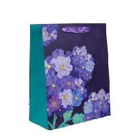 AJÁNDÉKTASAK, 26X32CM, LILA VIRÁG