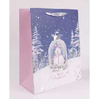 AJÁNDÉKTASAK, KARÁCSONYI, 26X32CM, HÓEMBER