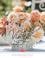 FALINAPTÁR 2026, VIRÁGOK, 30X34 CM, SPIRÁLOZOTT