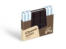 JEGYZETTÖMB, CSOKOLÁDÉ, 90X90 MM