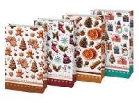 PAPÍR ZACSKÓ KARÁCSONYI, KRAFT, 100X180X60 MM