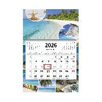 SPEDITŐRNAPTÁR 2026 T081-011, 1 TÖMBBŐL 3 HAVI, 315X852 MM, BEACH