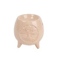 DEKOR KERÁMIA OLAJMÉCSES, GÖMB , 9,5X10 CM, KRÉM