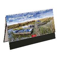 ASZTALI NAPTÁR 2026 T056, FEHÉR, ÁLLÓ, FEKETE, MAGYARORSZÁGOT JÁRVA