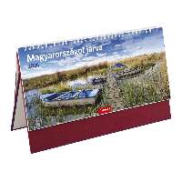 ASZTALI NAPTÁR 2026 T056, FEHÉR, ÁLLÓ, BORDÓ, MAGYARORSZÁGOT JÁRVA