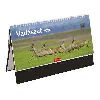 ASZTALI NAPTÁR 2026 T054-003, FEHÉR, ÁLLÓ, FEKETE, VADÁSZAT