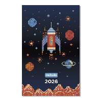 ZSEBNAPTÁR 2026, ÁLLÓ, A/6, HETI, SPACE GAME