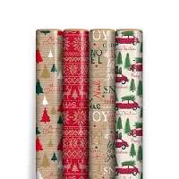 KARÁCSONYI CSOMAGOLÓPAPÍR, KRAFT MINTÁS, 70 X 400 CM